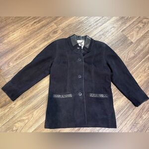 Bonz Bonzo Black Leather Jacket Supple Lamb Skin Coat Suede Made in New Zealand